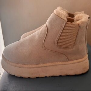 Stylish Cream Ankle Booties